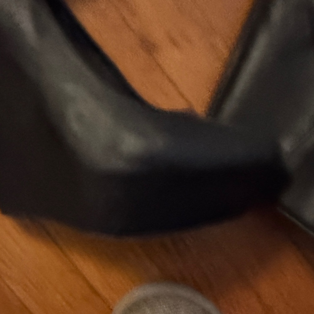 Jeffrey Campbell Black Wedge Shoes with Buckle Detail - Picture 4 of 9